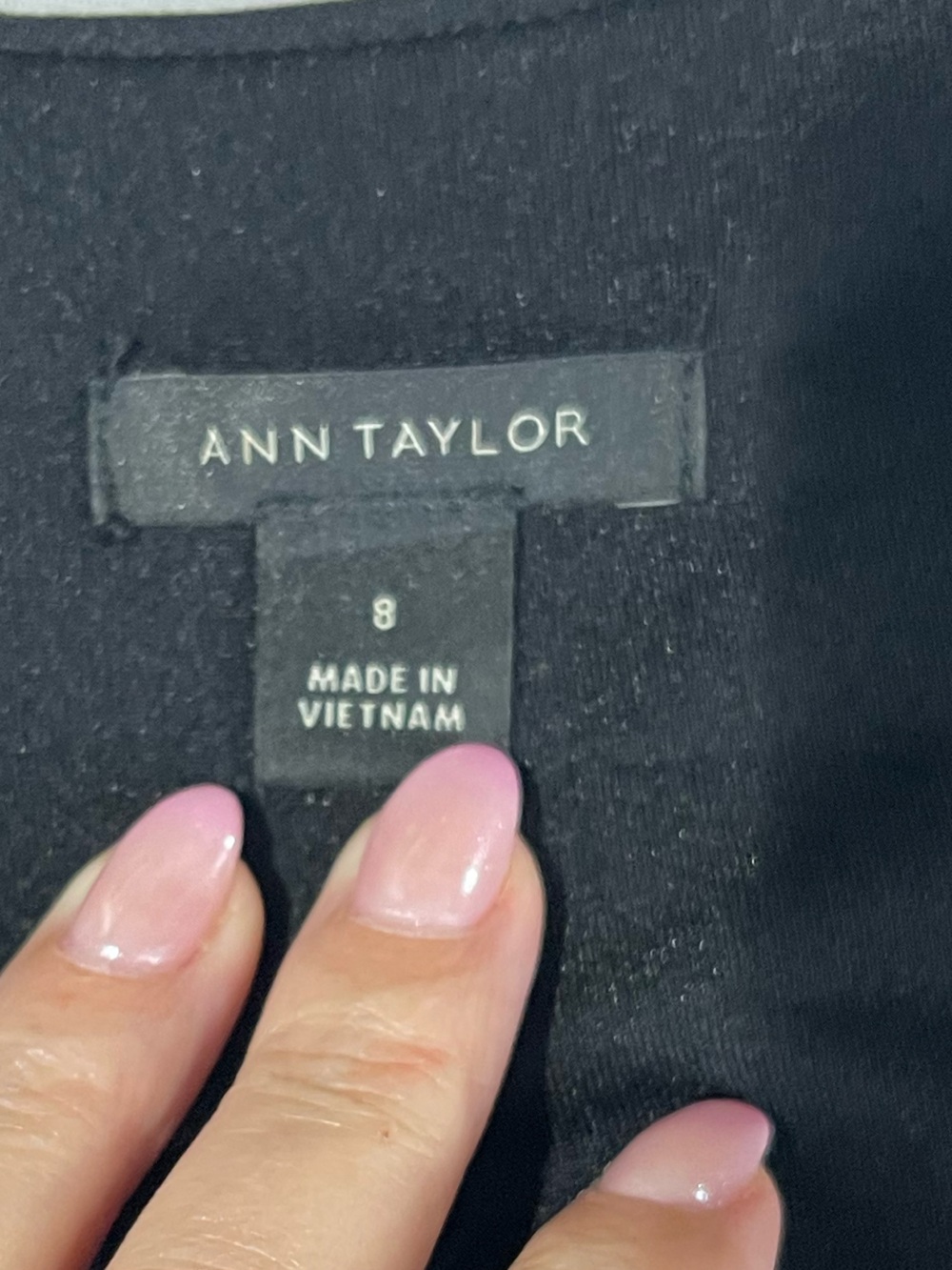 Ann Taylor Black Square Neck Sleeveless Sheath Workwear Funeral Dress Size 8 - Picture 4 of 9